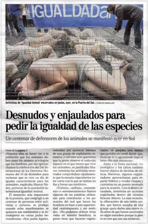 Repercusión Día Int. de los Derechos Animales 2007 - El Mundo 2 Repercusión Día Int. de los Derechos Animales 2007 - El Mundo 2